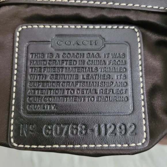 COACH Signature Jacquard Brown Leather Tote G0768-11292 - Picture 12 of 13